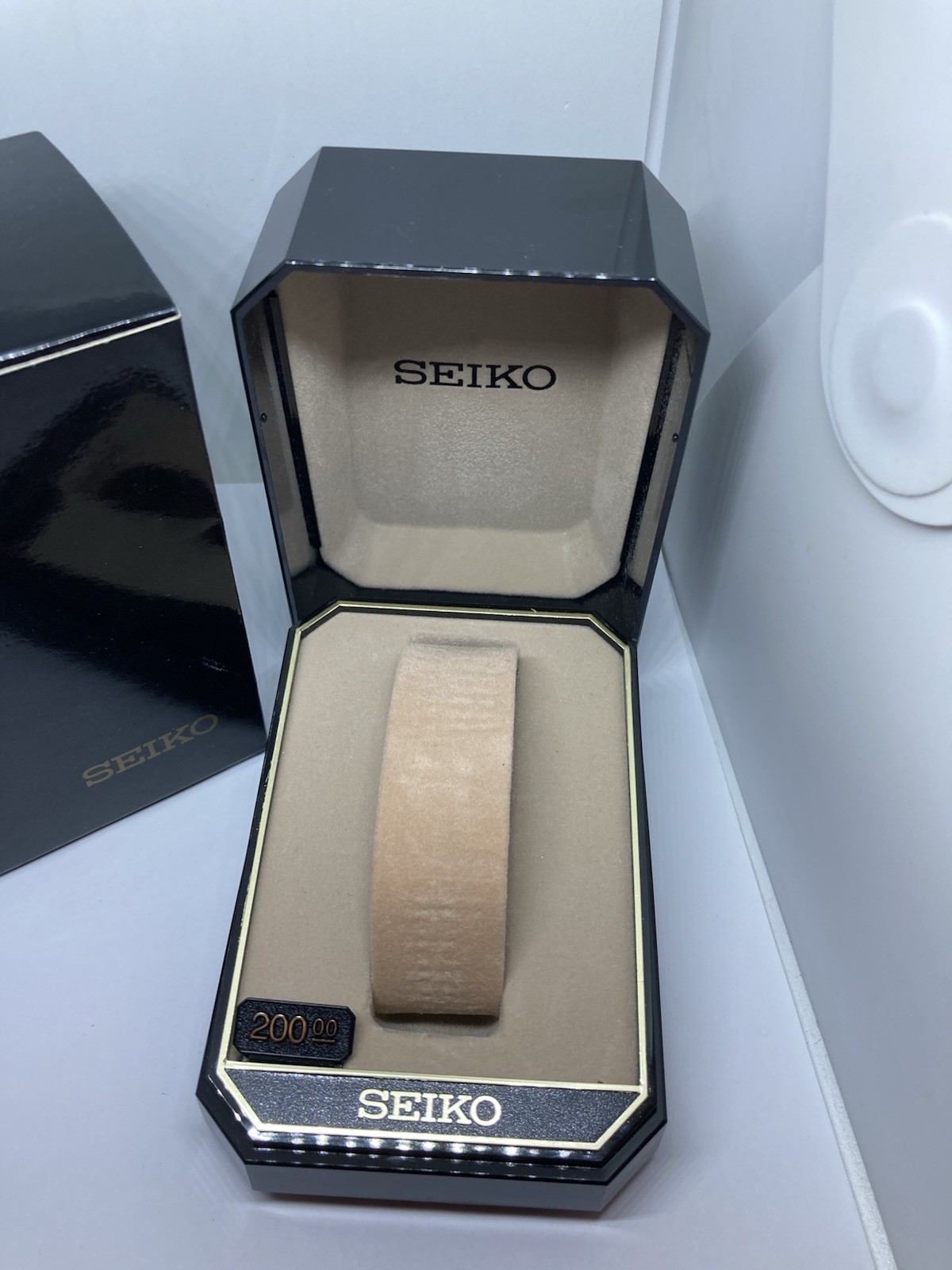 Seiko Empty Presentation Display Box Black Beige for SKE372 Ladies Bracelet