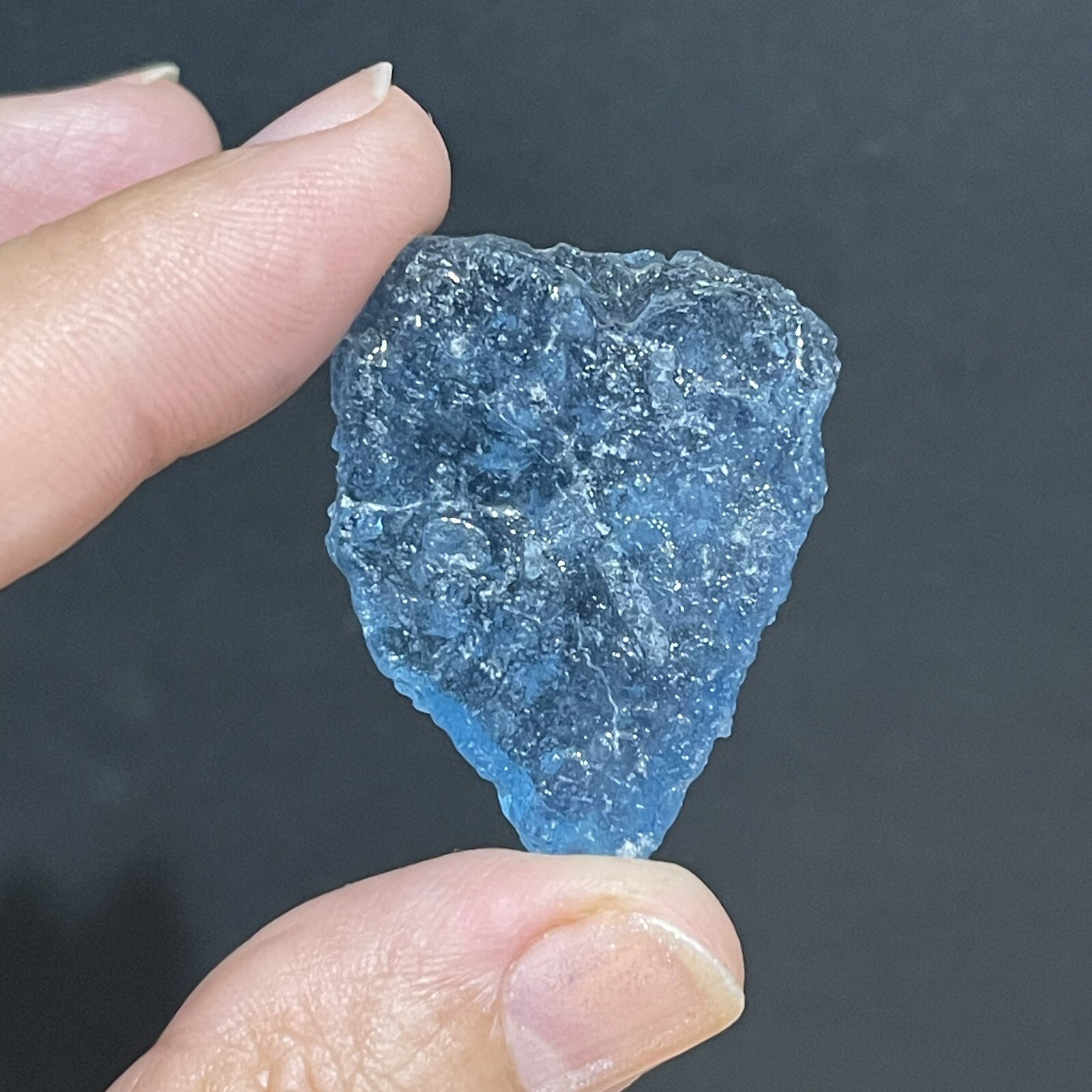 50ct 35x28x7mm Rough Blue Aquamarine Resin Coated Gemstone Wire Wrapping Stone