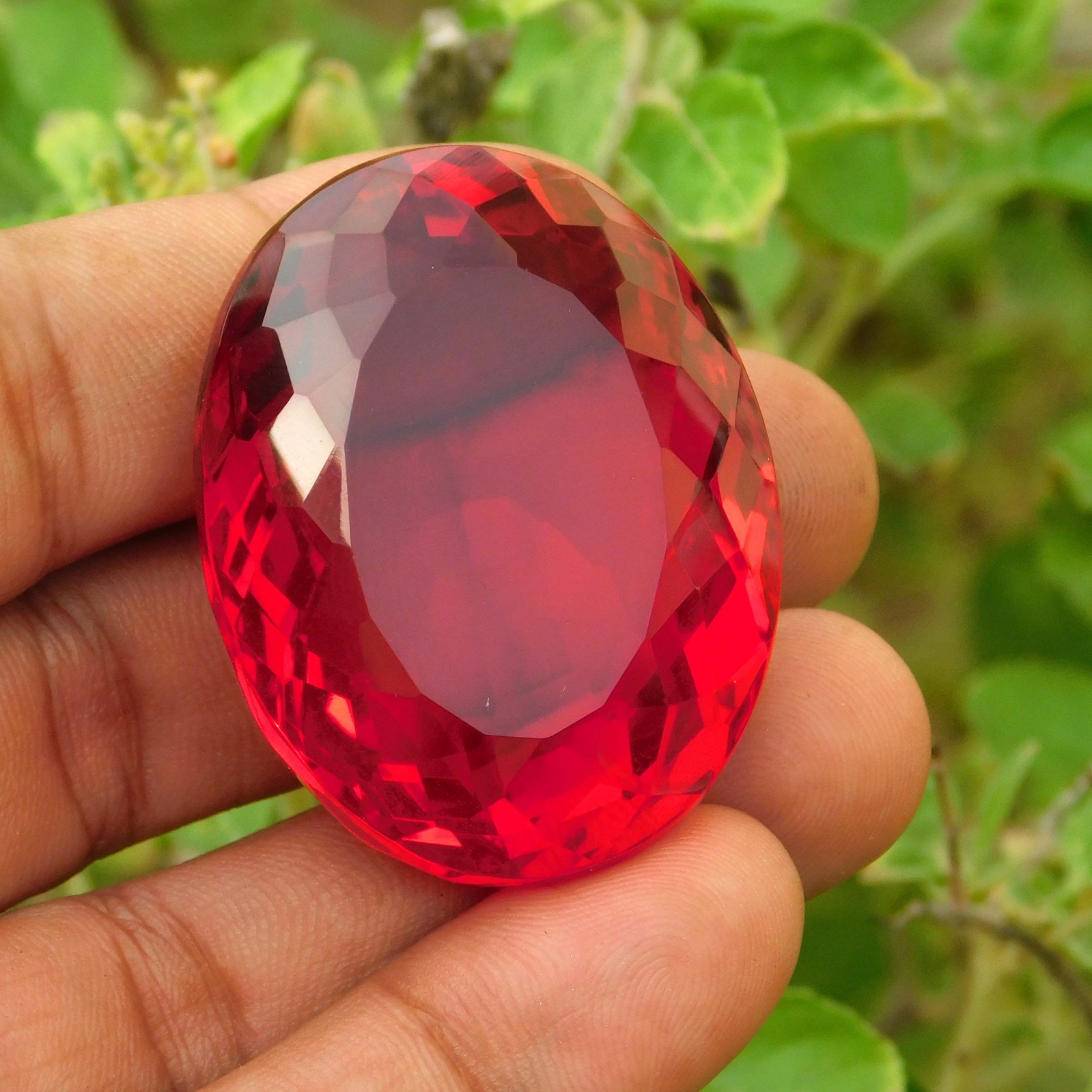 206.25cts. Natural Oval Cut Translucent Madagascar Red Ruby Loose Gemstone