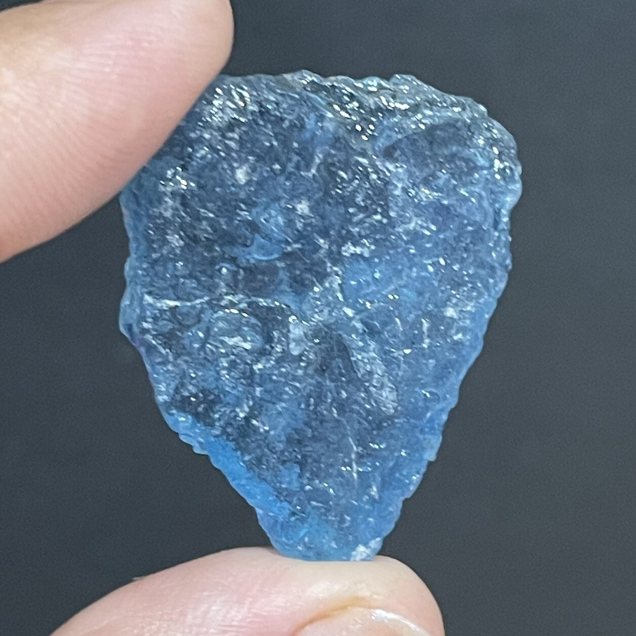 50ct 35x28x7mm Rough Blue Aquamarine Resin Coated Gemstone Wire Wrapping Stone