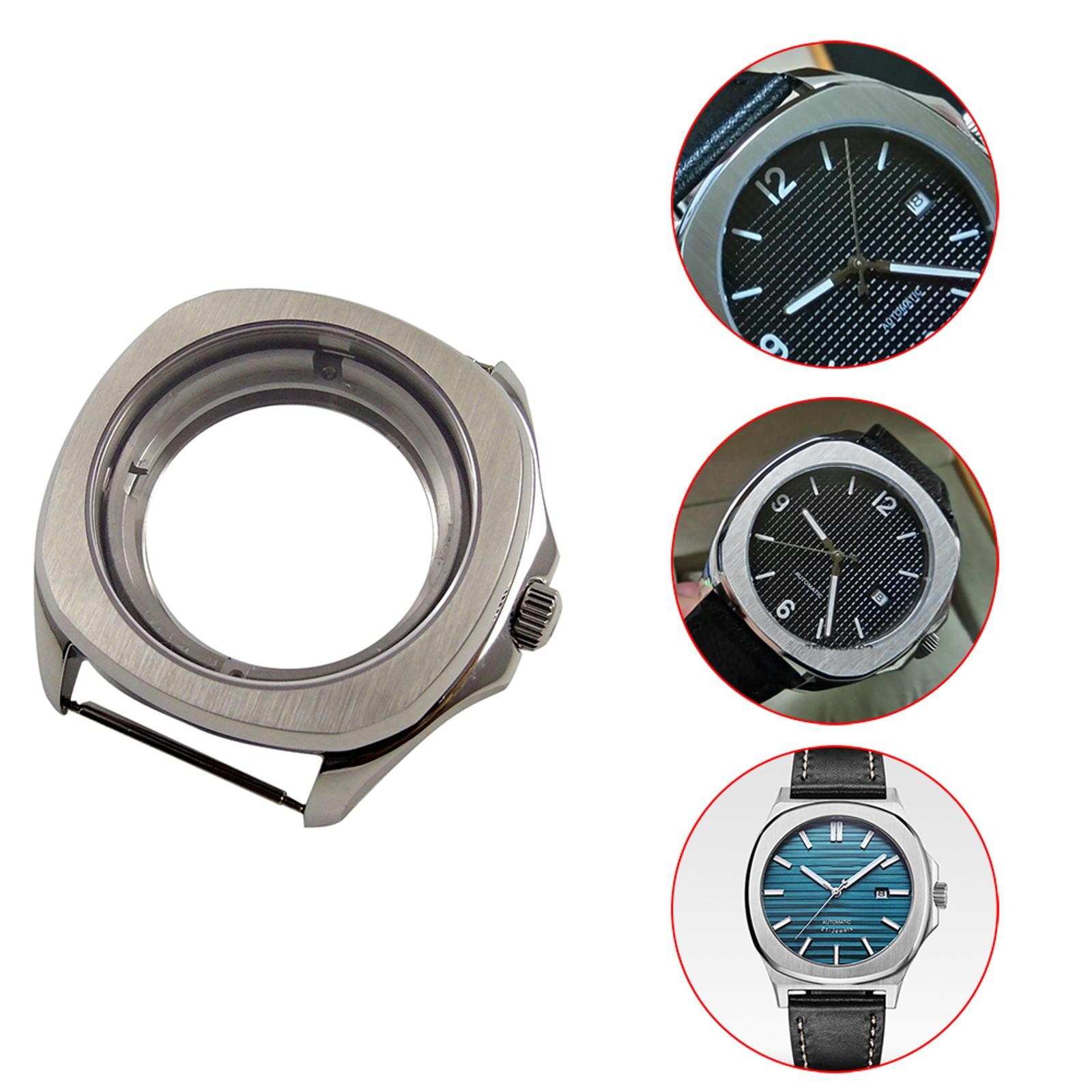 40mm Stainless Steel Sapphire Crystal Watch Case Replacement For ETA 2824 2836