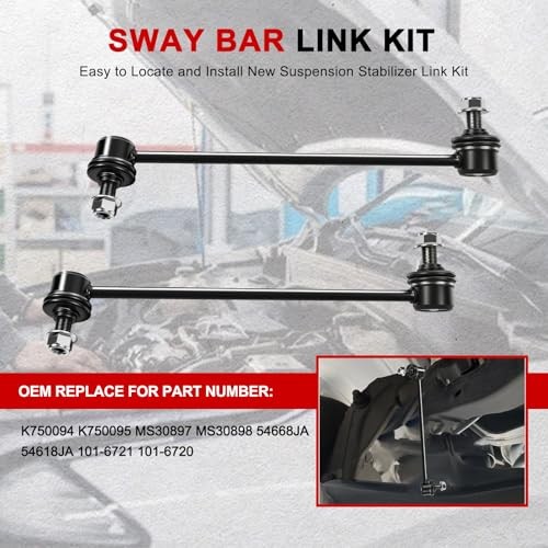 2Pcs Front Sway Bar Link Kit Compatible with Nissan Altima 2007 K750094 K750095