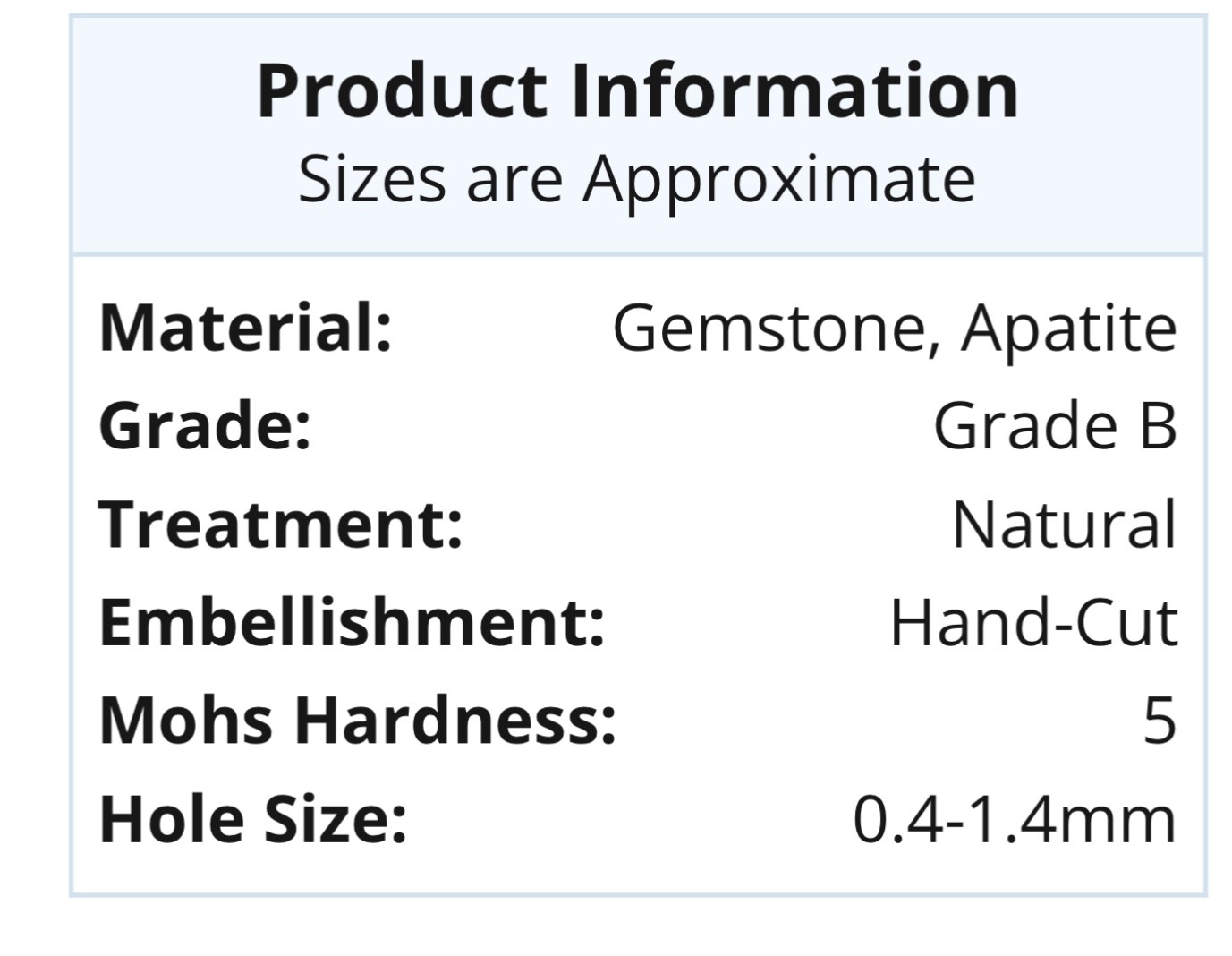 Apatite Natural Gemstone Beads-Rondelle Hand-Cut 16” Strand-3 x 4mm