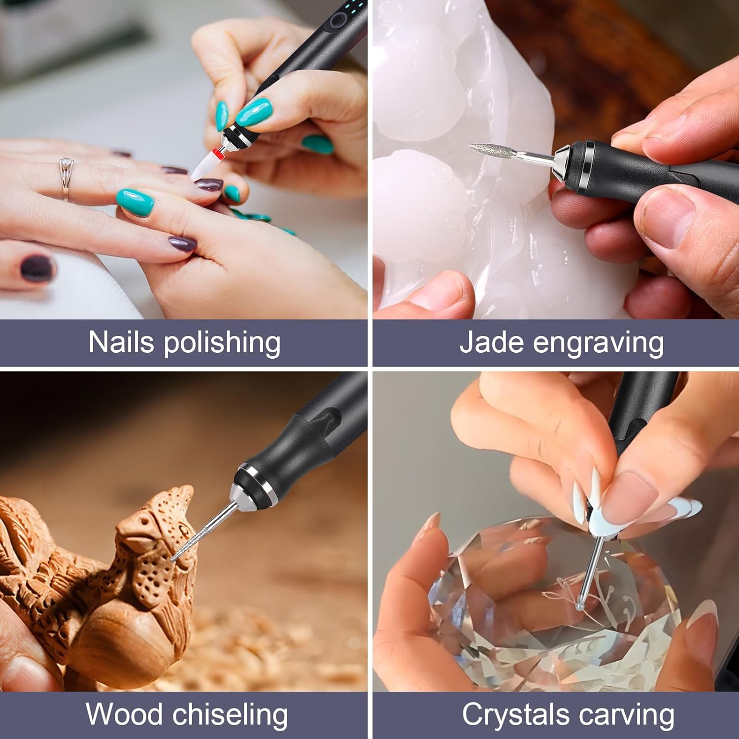 USB Rechargeable Electric Engraving Pen, 37 Bits Cordless Engraver for Jewelry
