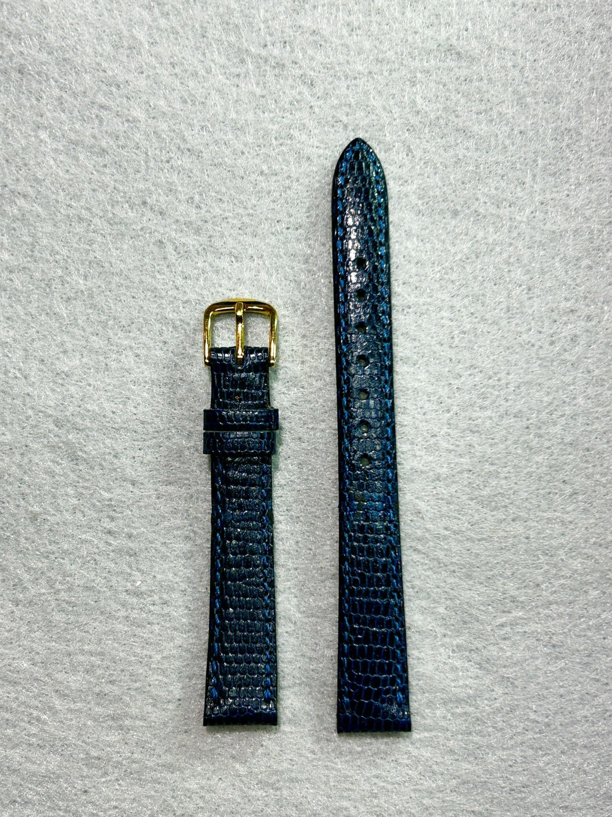 Seiko Ladies Dark Blue Genuine Croc Leather Watch Band 13mm NOS