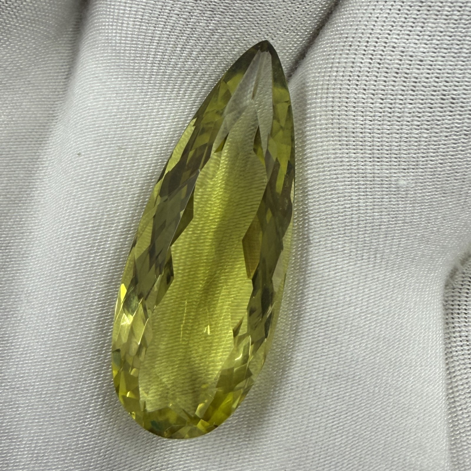 Natural Bio – Lemon Quartz Pear Cut Gemstone
