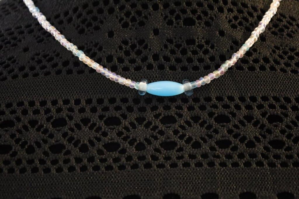 necklace, glass, handmade, one of a kind design