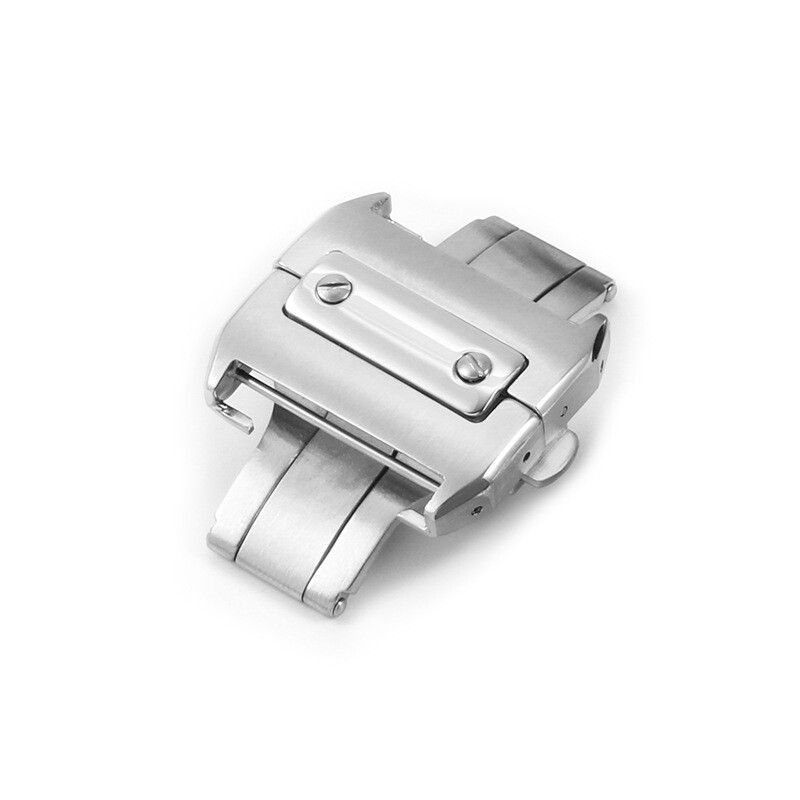 Stainless Steel Butterfly Buckle Watch Accessories 18mm 21mm for Cartier Santos