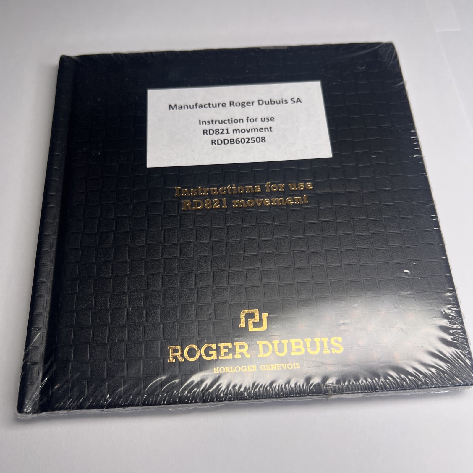 Roger Dubuis Sealed User Manual Hand Book Instruction For Use RD821 821 Movement