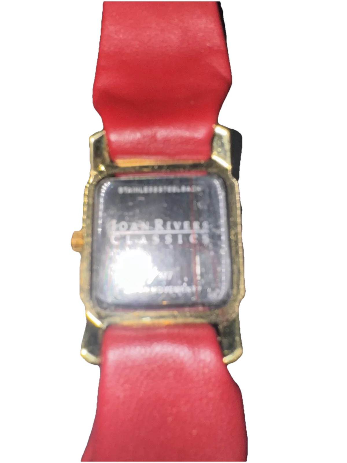 Joan Rivers Red Watch Gold Tone Vintage Retro V377 needs battery