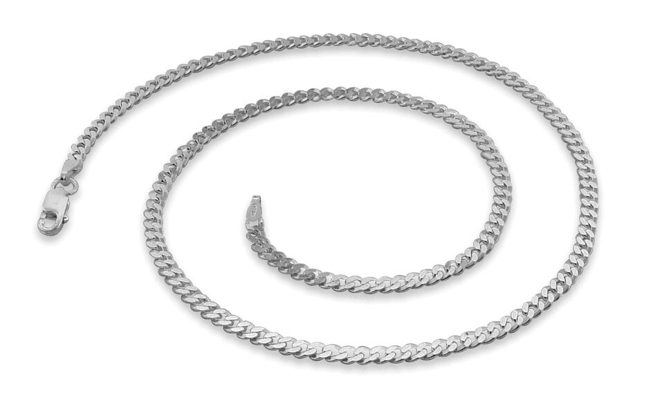Verona Jewelers 925 Sterling Silver 3MM Curb Cuban Link Chain Necklace , Unisex