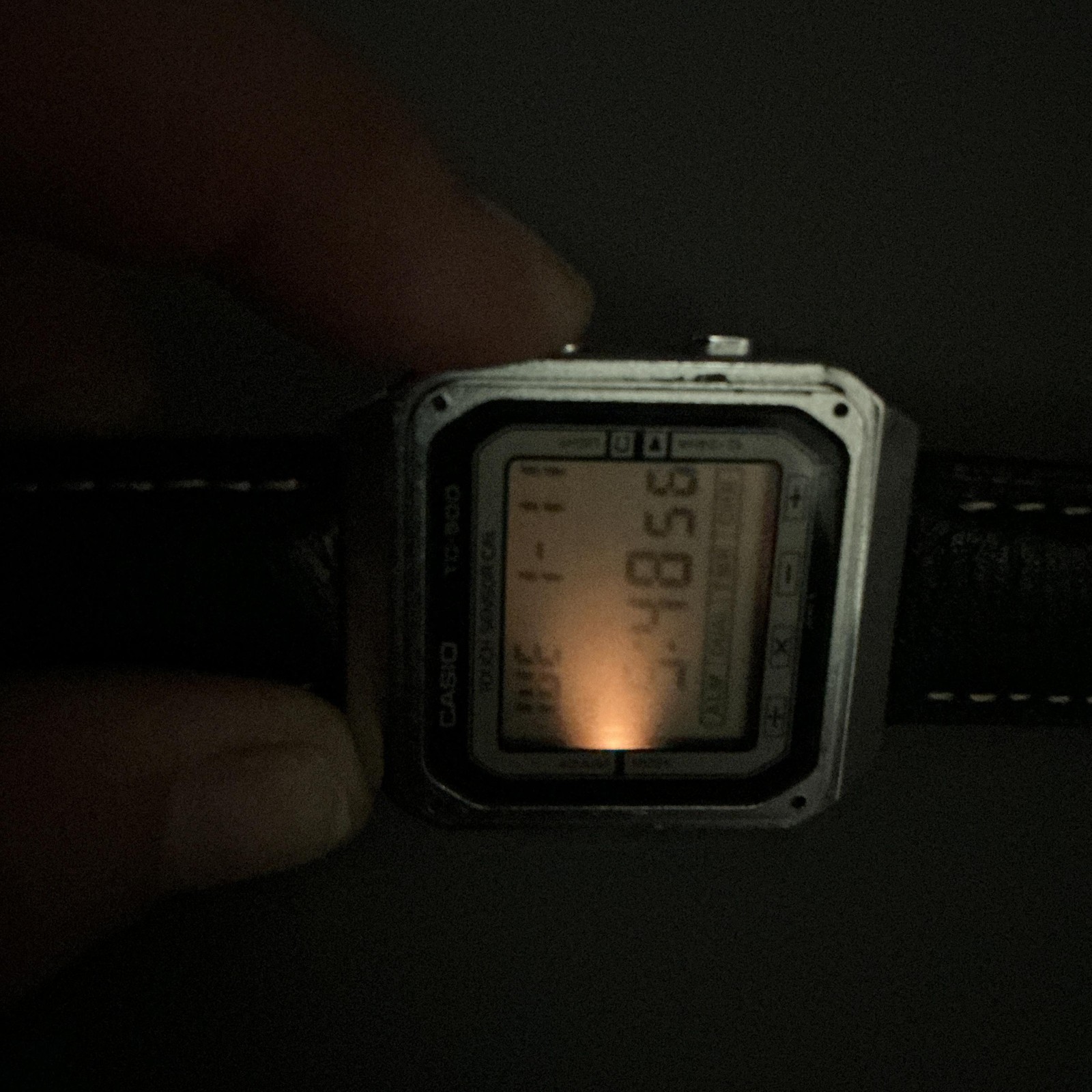 Vintage Casio 119 TC-500 Mens Watch 34mm LCD Touch Non Working for Parts
