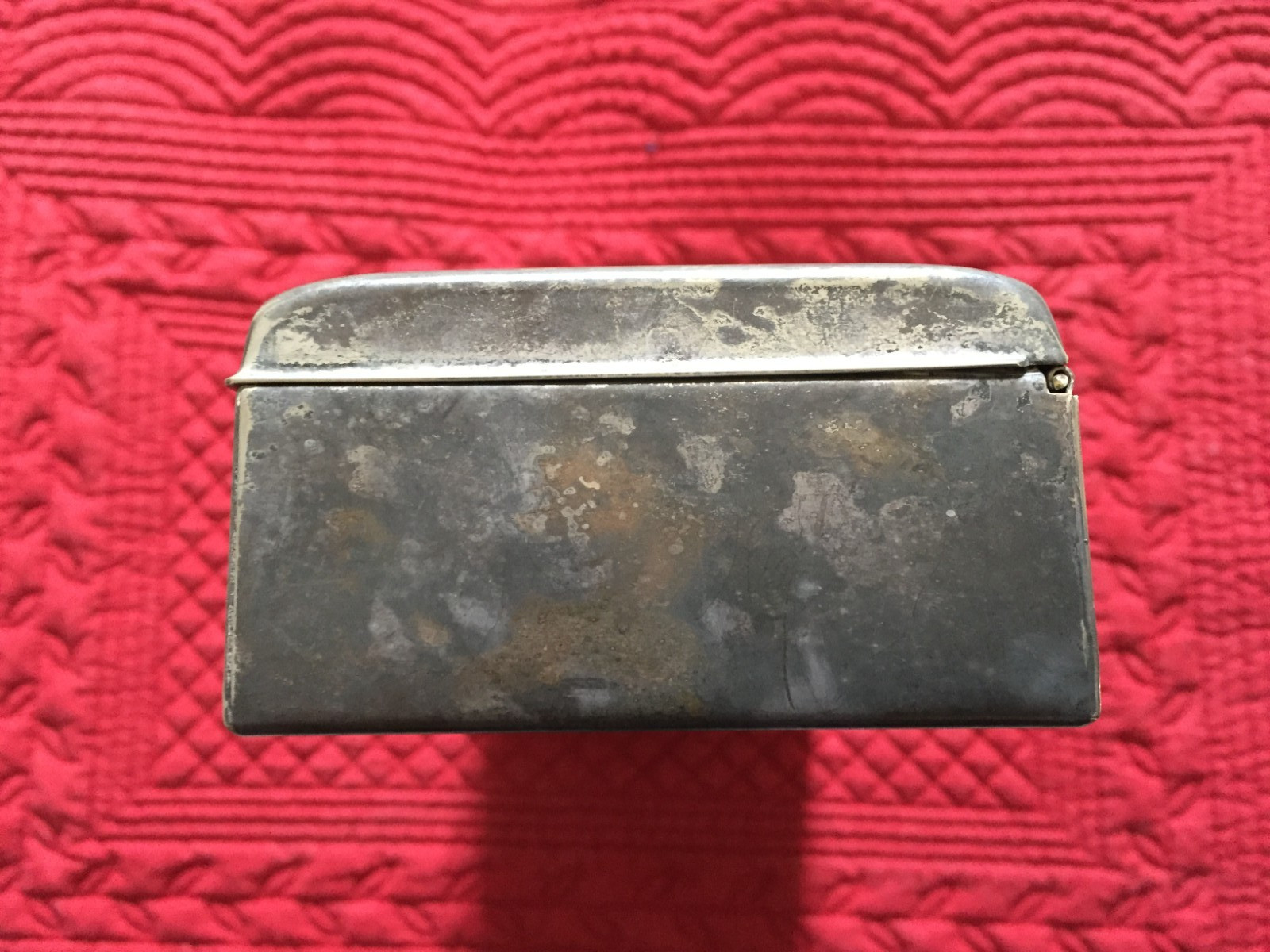 Jewelry Box Towle Sterling Sliver Plated Blue Velvet 7-3/8 x 3-1/4 x 2 inches