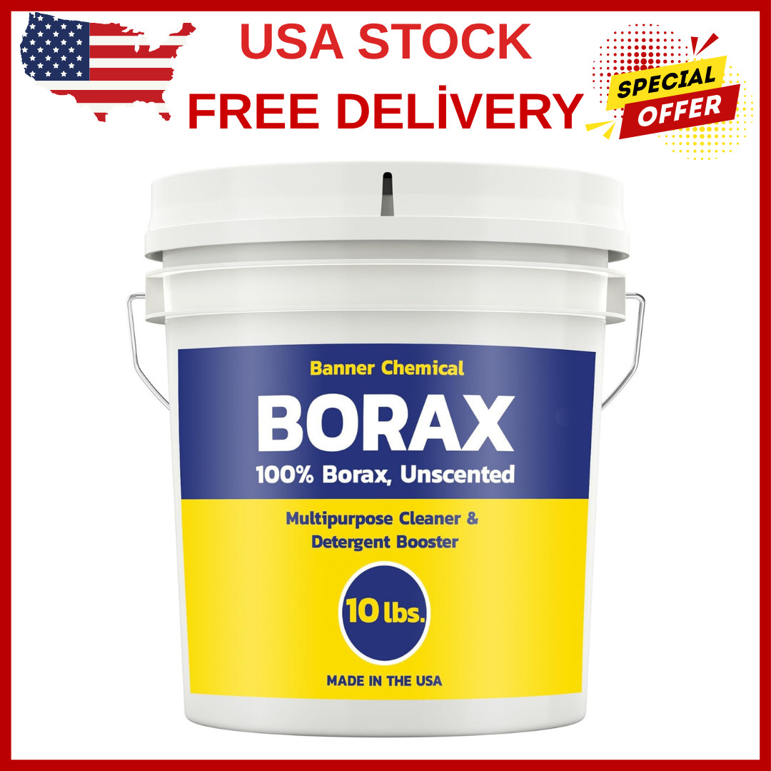 Raw Borax (10 lbs) – 100% Pure, Unscented, Multi-Purpose Cleaner & Detergent…