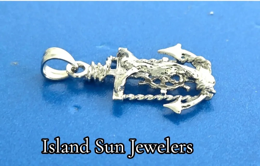 Sterling Silver Sailor’s Cross Anchor Pendant