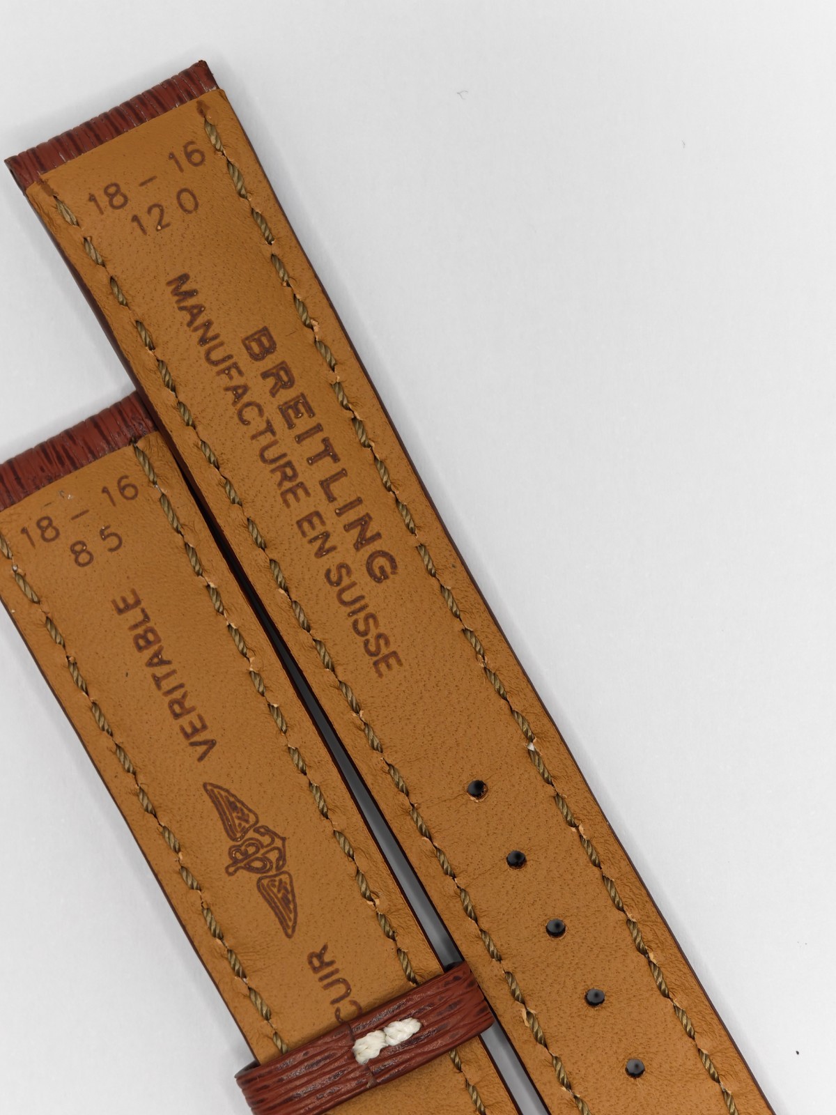 New Breitling Texture calfskin leather strap 18-16 mm
