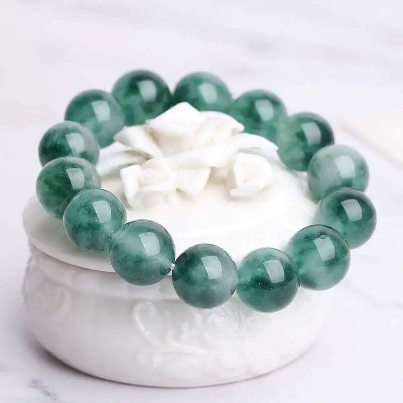 Natural Burma Jade Bracelet Jadeite Bangle Myanmar Emerald Floating Jades