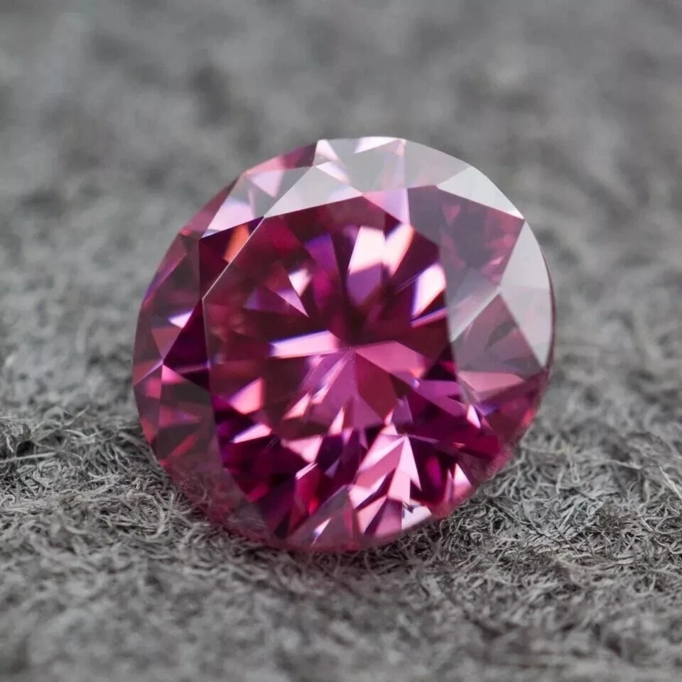 3 CT Natural Pink Diamond Round Cut VVS1 D Grade IJGL Certified 1 Free Gift