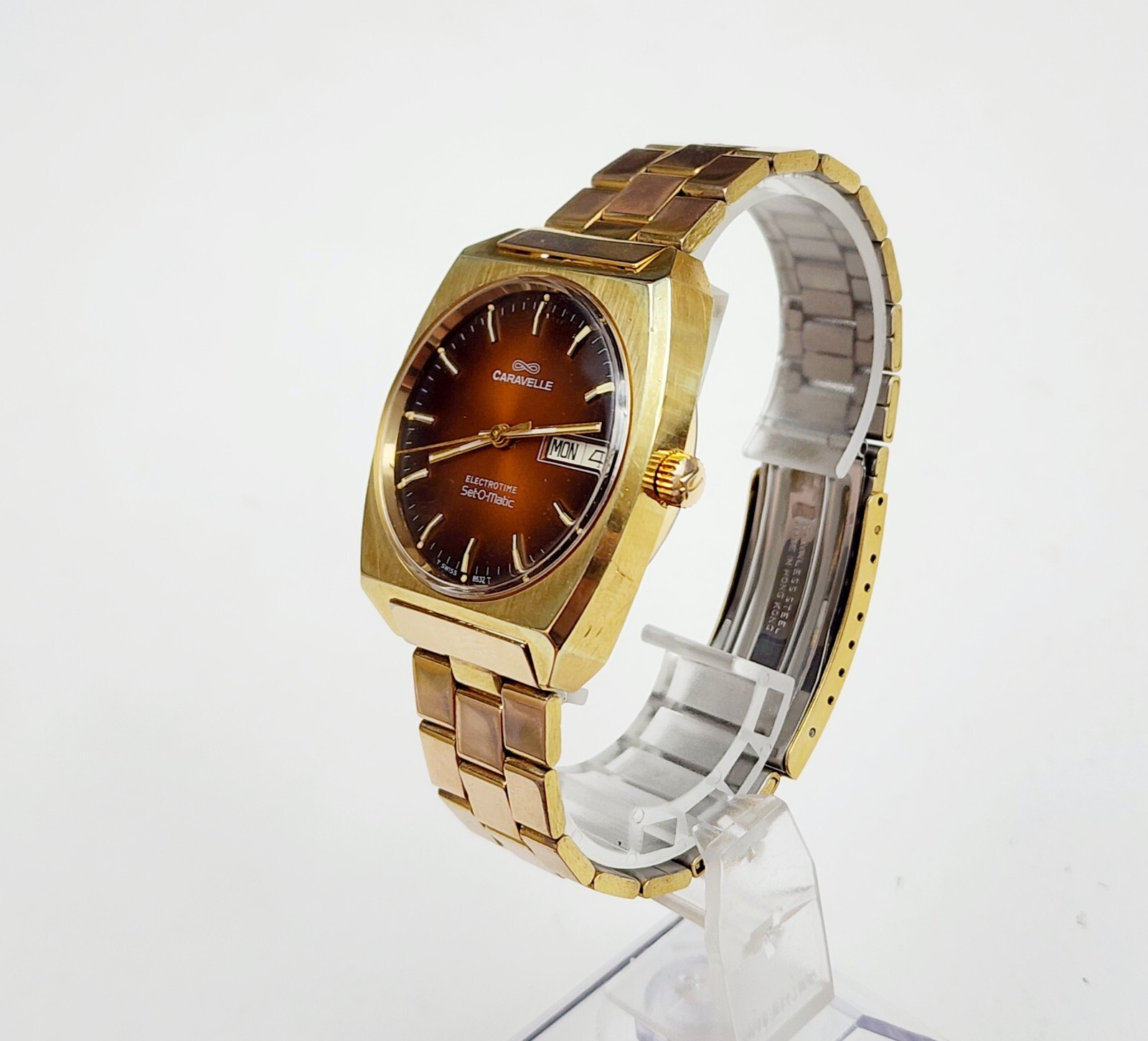 Men SWISS Vintage 1978 Watch CARAVELLE Electronic “Set-O-Matic” 8632. Cal.13UKCB