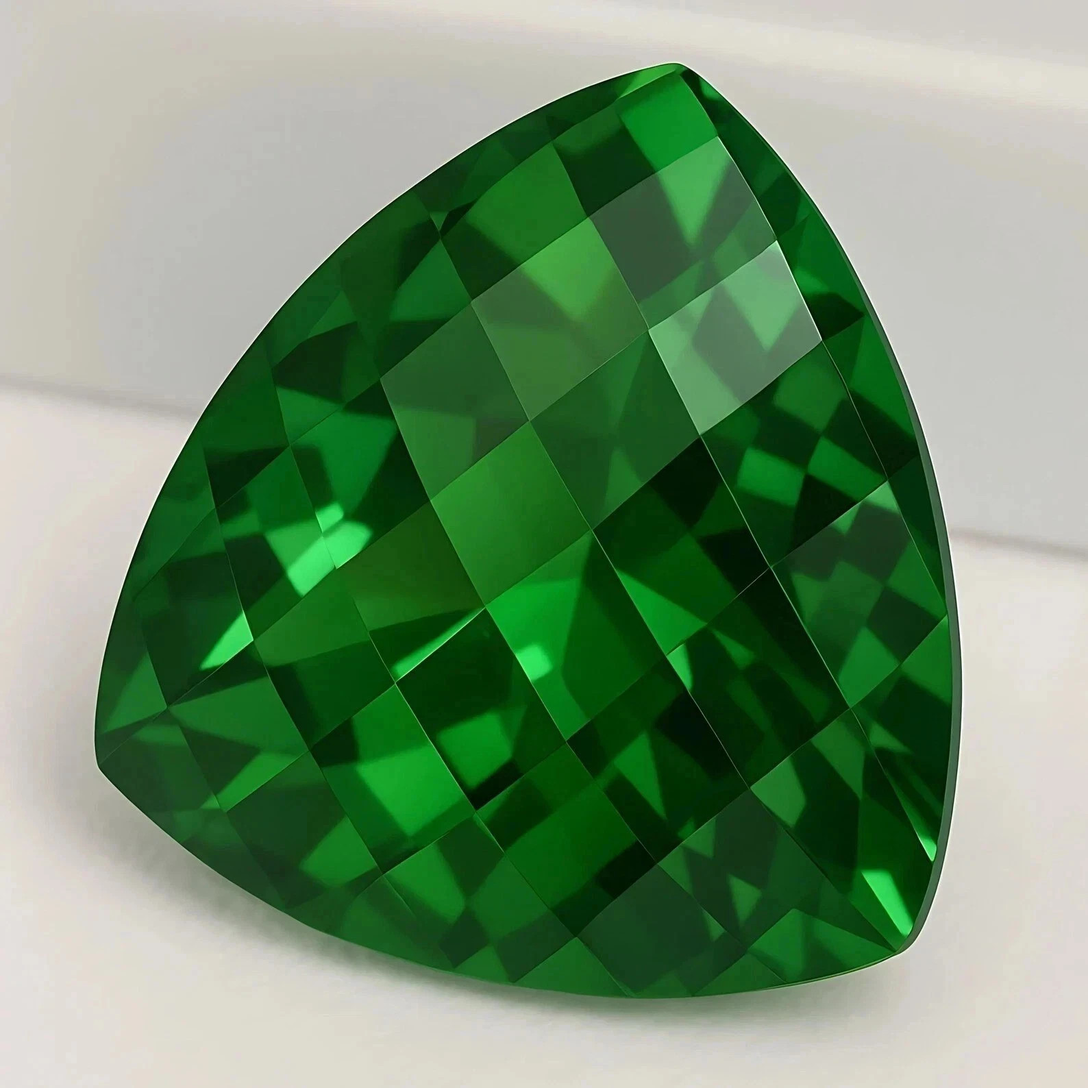 9.40 Ct Natural Colombian Green Emerald Trillion Certified Loose Gemstone