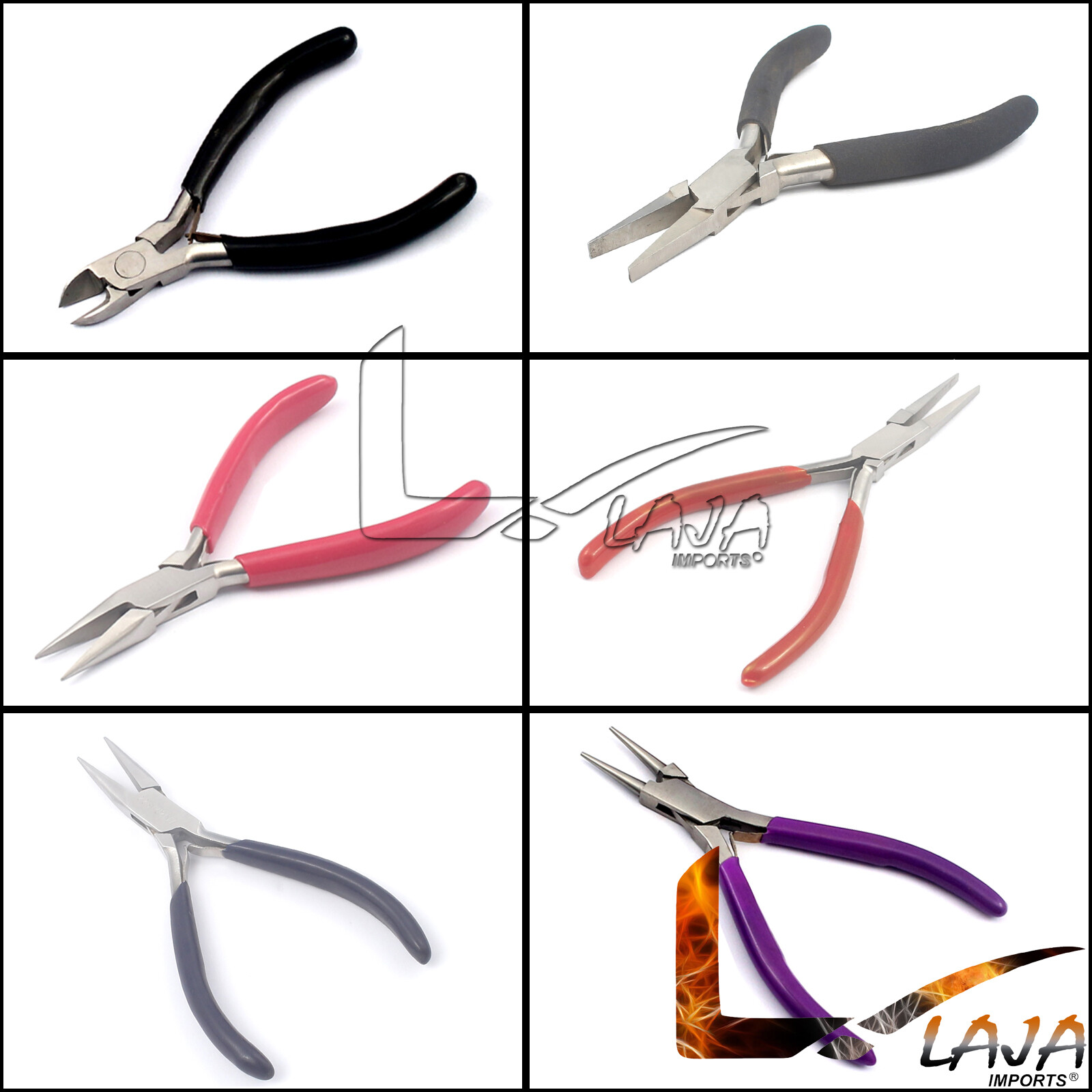 Jewelry Making Pliers Set Jewelers Bead Wire Working Wrapping Hobby 5″ Plier Kit