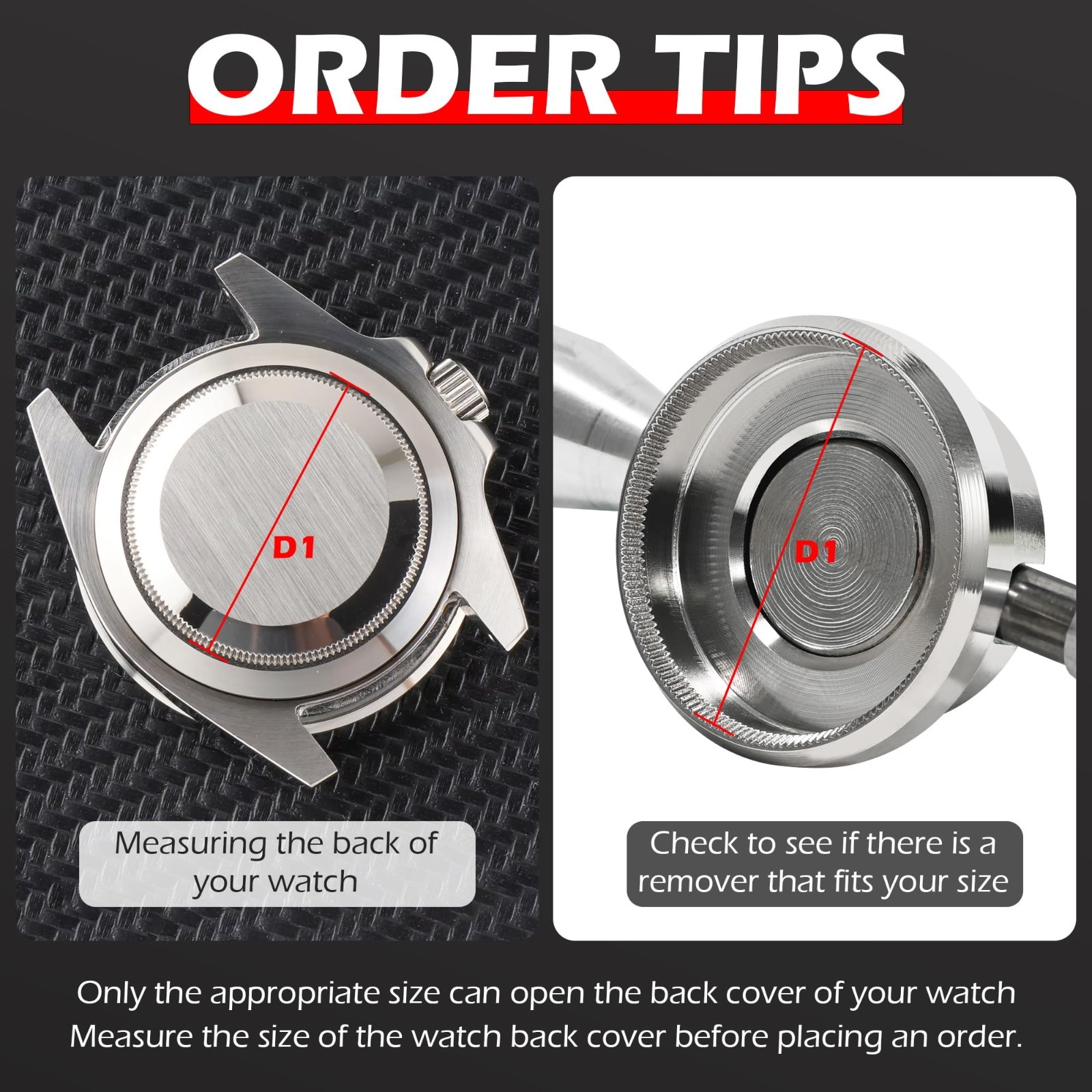Watch Case Opener Tool Kit – Back Remover for Rolex Tudor & Other Watches