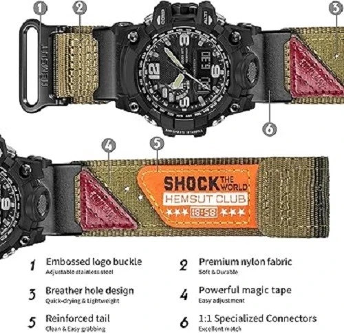 Casio G-Shock GWG-1000 Watch Band Nylon Strap Rugged Sport Replacement