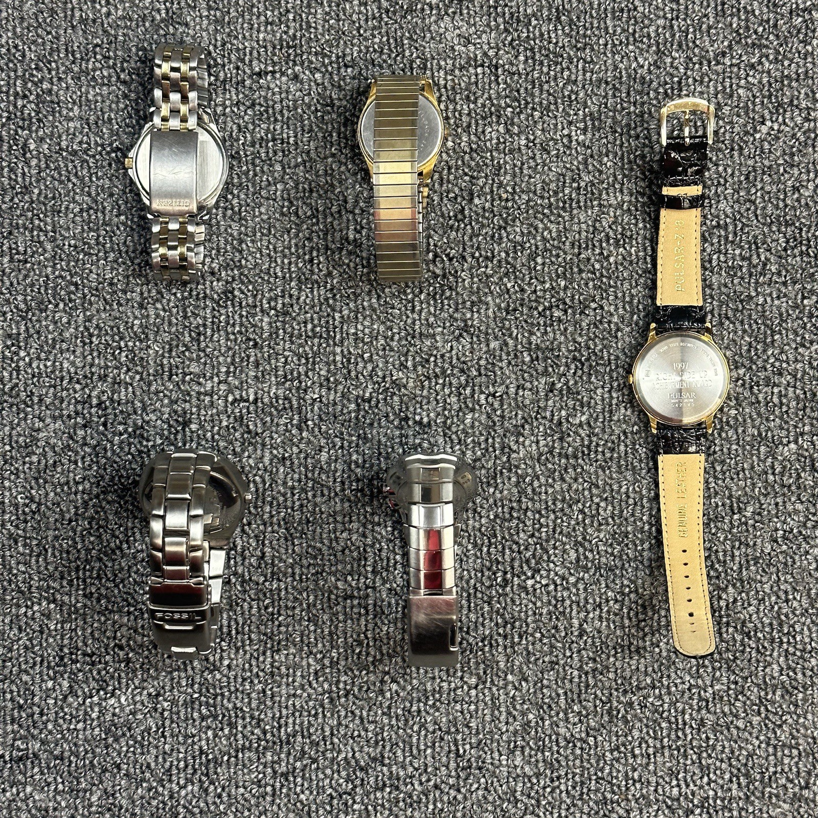 Lot Of 5 Men’s Pepsi Wristwatches – Citizen, Fossil, Seiko, Pulsar, Timex Read