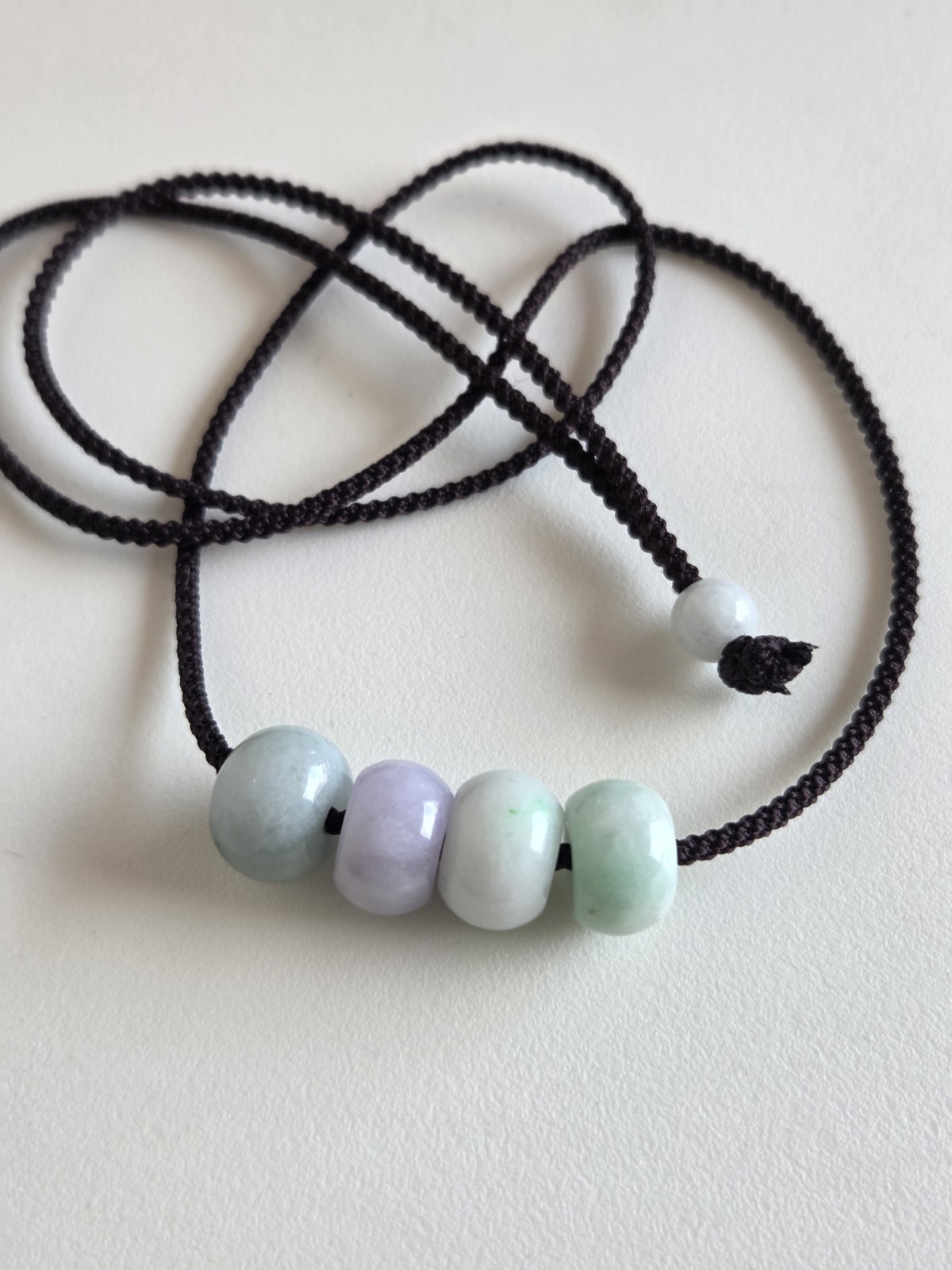 Natural Burmese Jade Barrel Charm Pendant Necklace