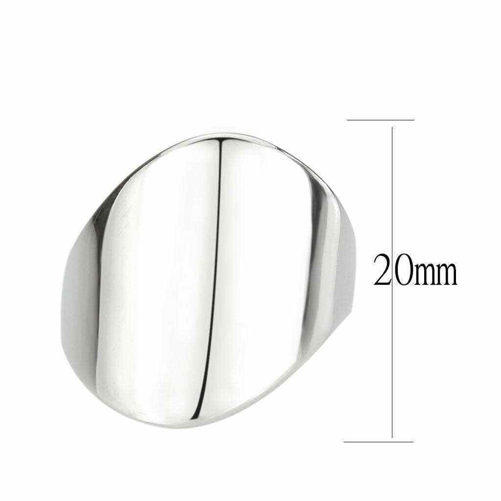 TK3801 – High polished (no plating) Stainless Steel Ring with NoStone in No