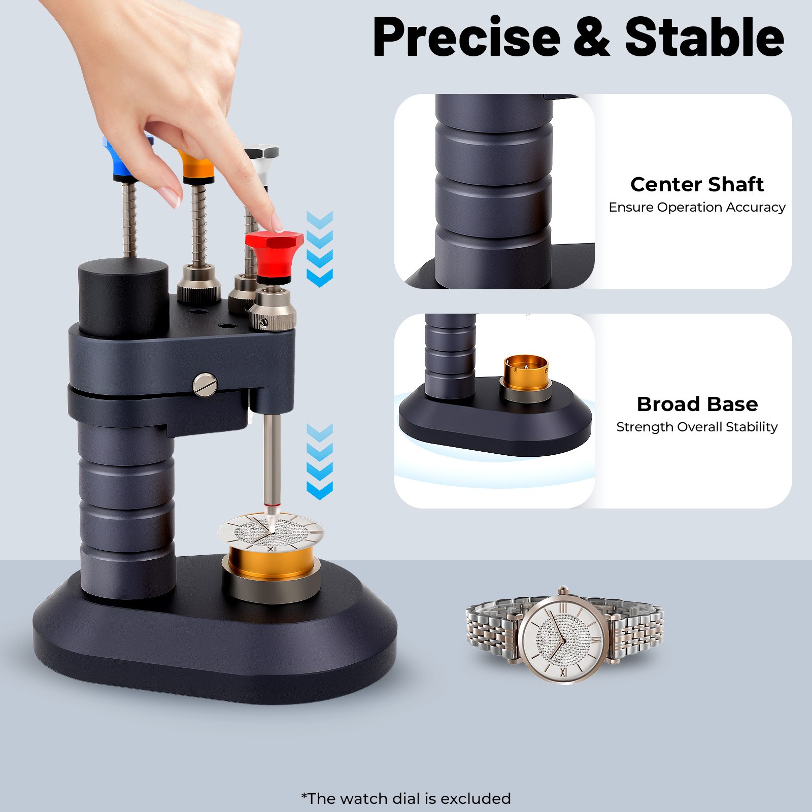 4-Pin Watch Hand Presser High-Precision Watchmakers Setting Fitting Repair Tool