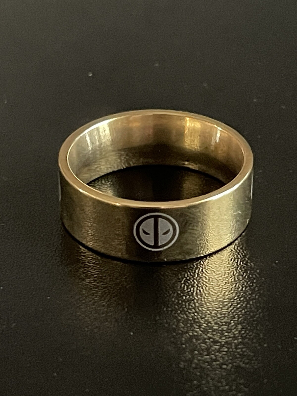 Black Silver Gold Color Deadpool Stainless Steel Ring Superhero Men Woman Band