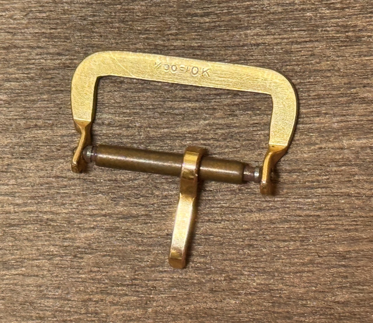 1930s/40s yellow 10K gold-filled vintage watch strap buckle 16mm inner opening