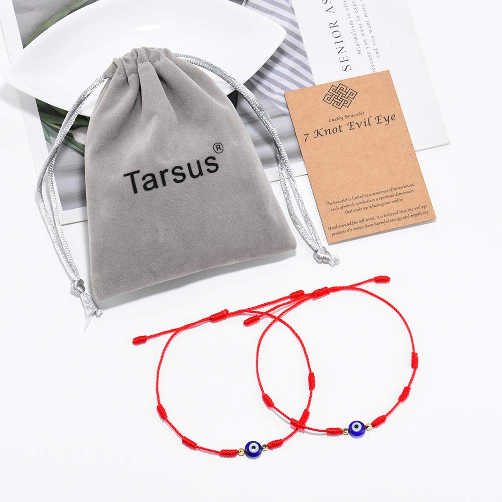 Tarsus 7 Knots Red String Bracelet Evil Eye Bracelets for Women Men