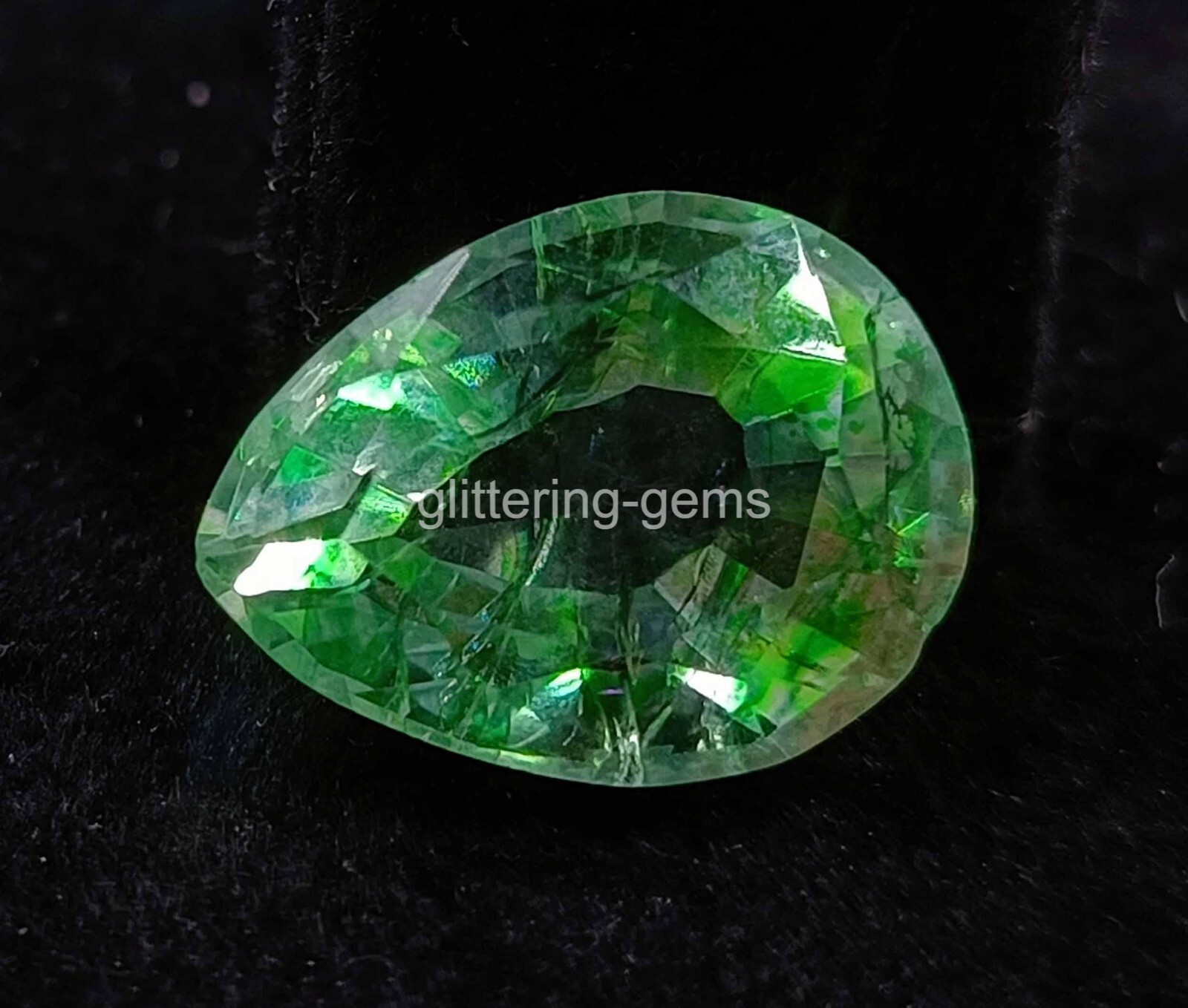 7.60 Ct PEAR SHAPE IGL NATURAL GREEN COLOMBIAN EMERALD GEMSTONE 15x11mm 4AUX
