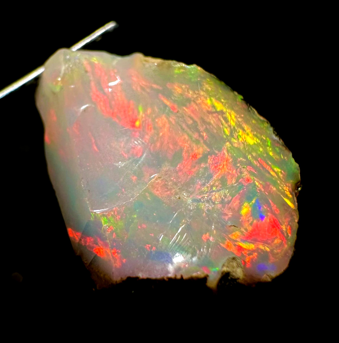 6.45 CTS Natural Ethiopian Opal Rough, Multi Fire Opal Gemstone, Welo Opal Raw.