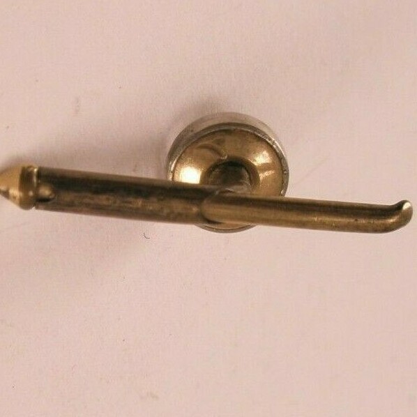 SINGLE (1) 1/4″ Seed Pearl Larter Rolled Gold Plate Vintage Formal Tux Stud f49