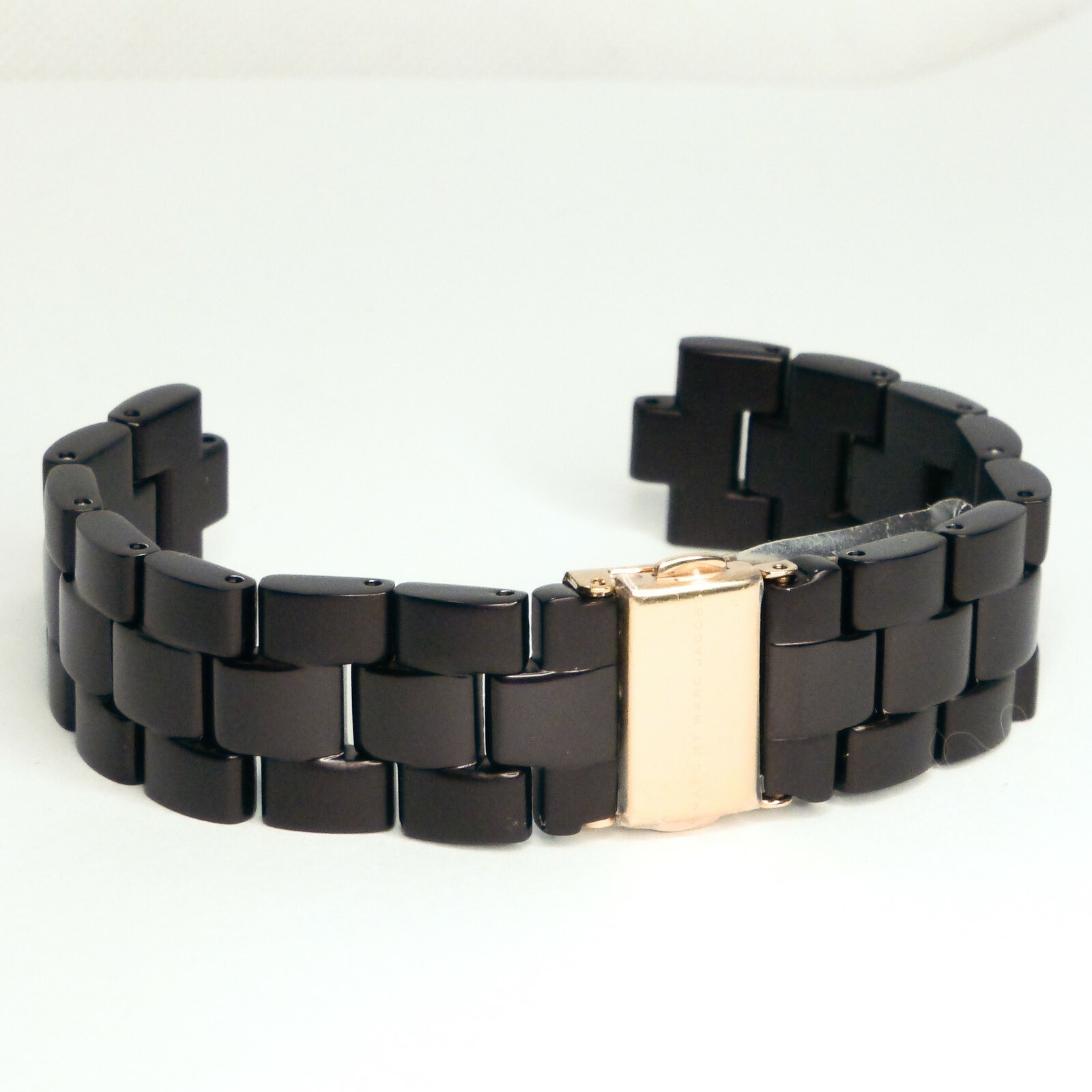 BROWN & ROSE GOLD Marc by Marc Jacobs MBM3527 aluminum Watch Band links clasp