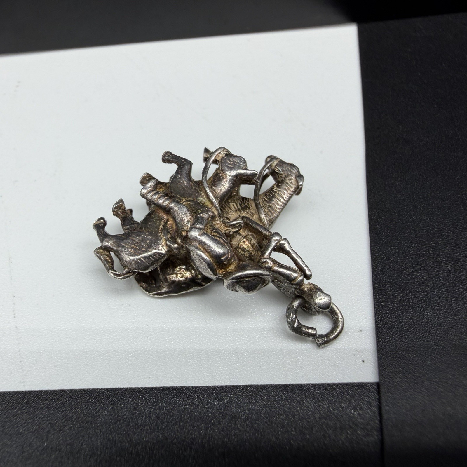 Vtg Sterling Silver Man of La Mancha Don Quixote Sancho Panza Charm See Details