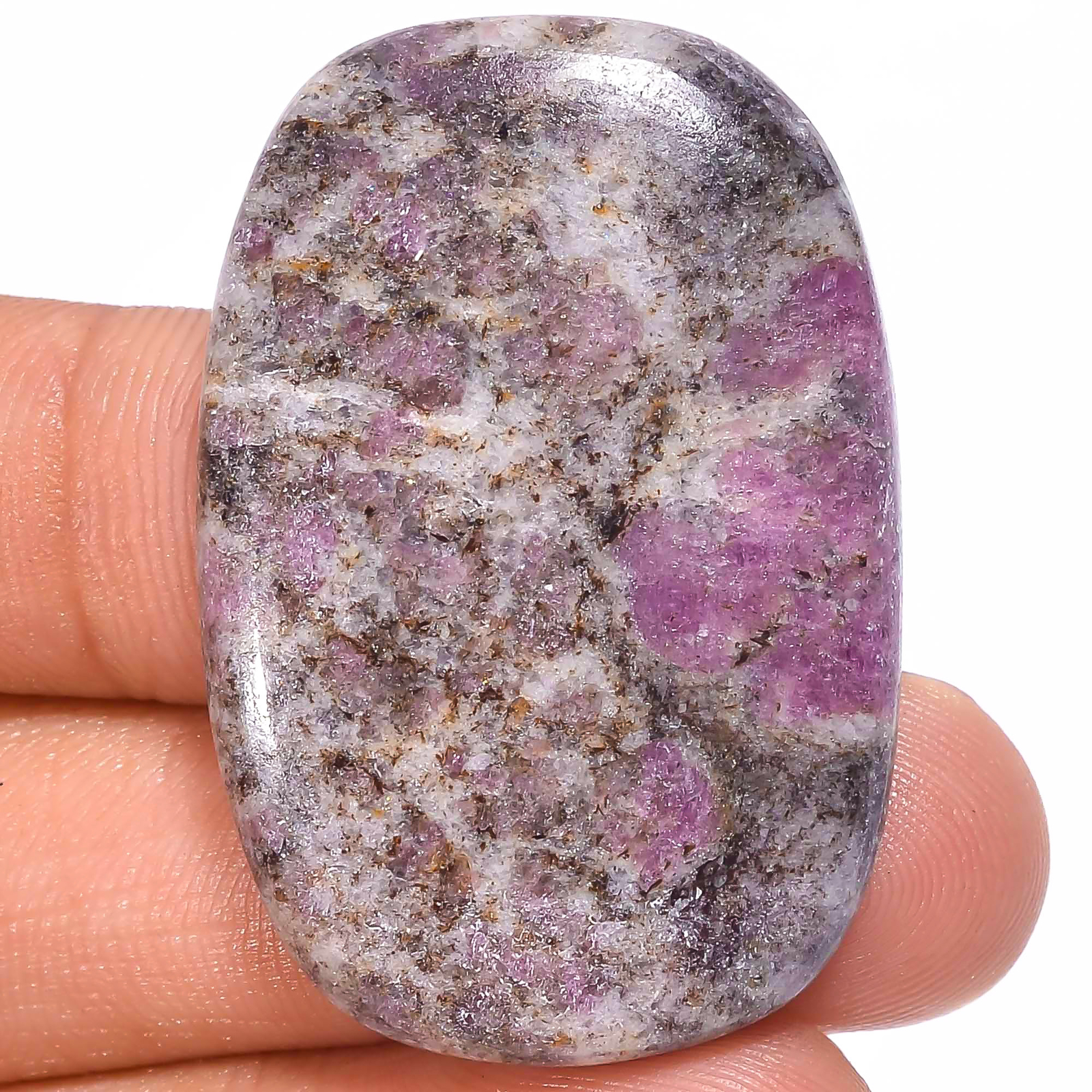 Natural Ruby Fall Radiant Shape Cabochon Gemstone 63.5 Ct. 39X26X5 mm EE-35438