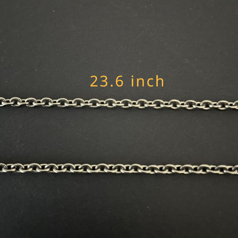 New Pure Titanium Necklace O-Chain Wide 3mm be antiallergic Easy To Match 23.6″