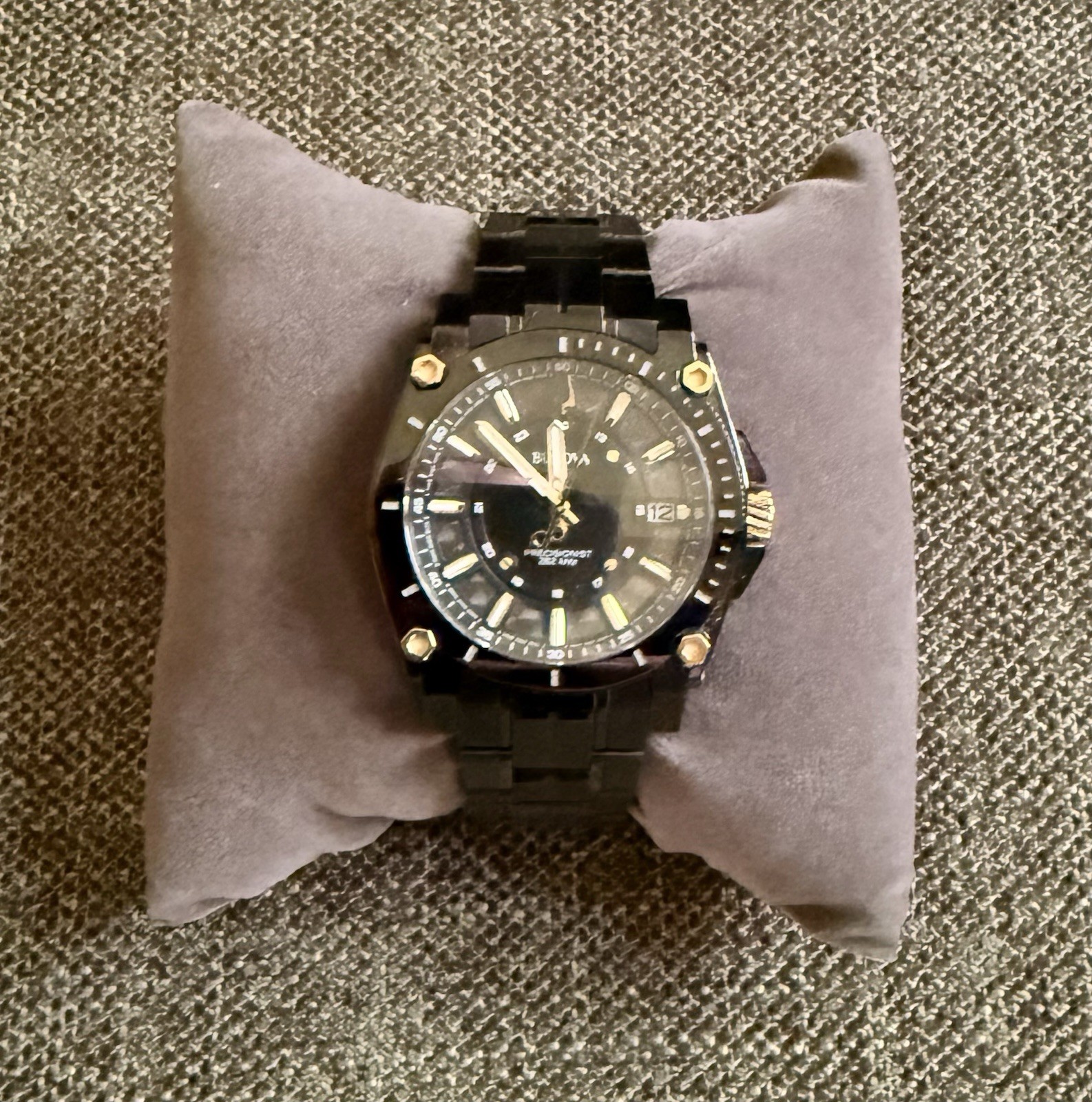 Bulova Men’s Precisionist Quartz Black Stainless Steel Watch