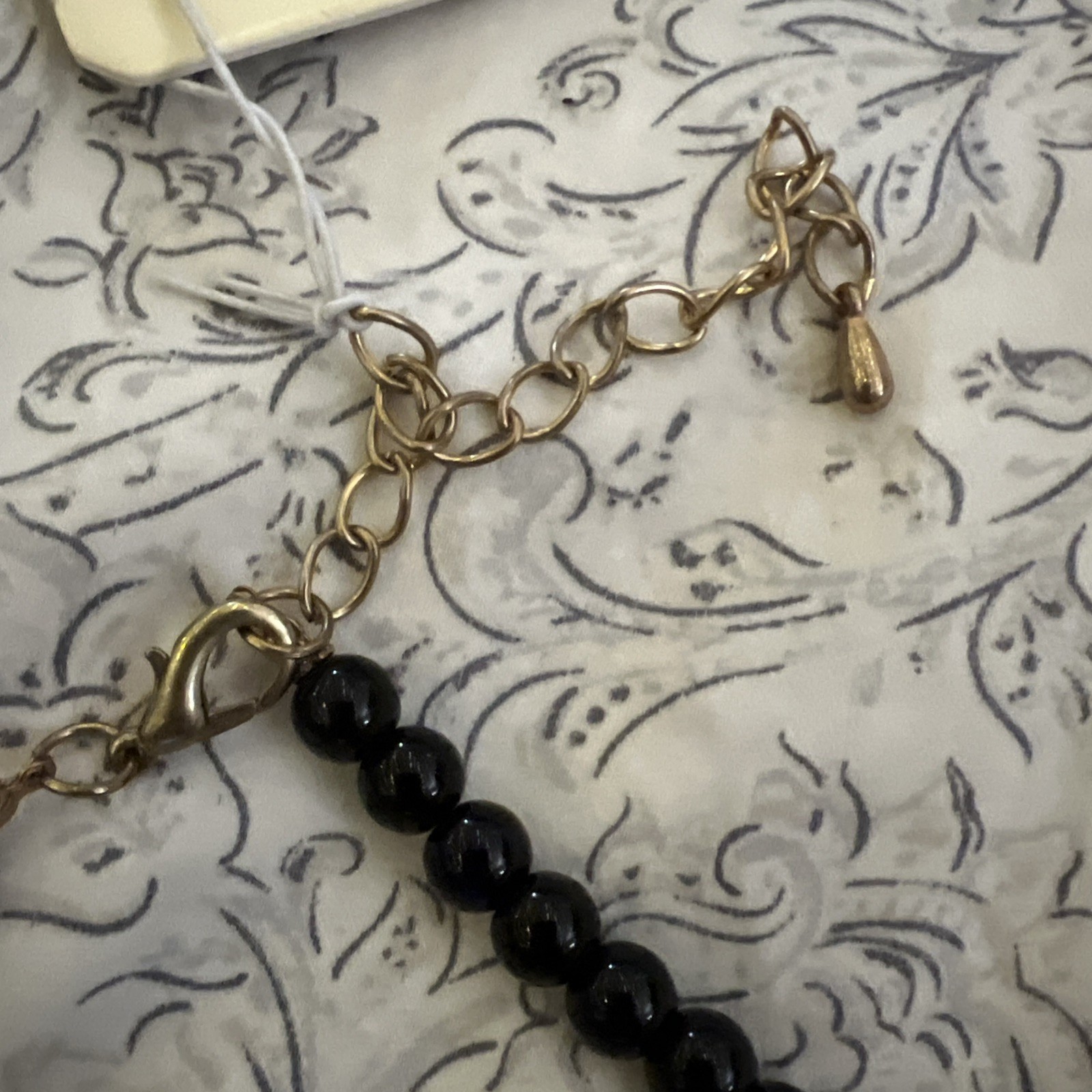 NWT Dena G MultiColored Crystal and Black Beaded Double Strand Statement Necklac