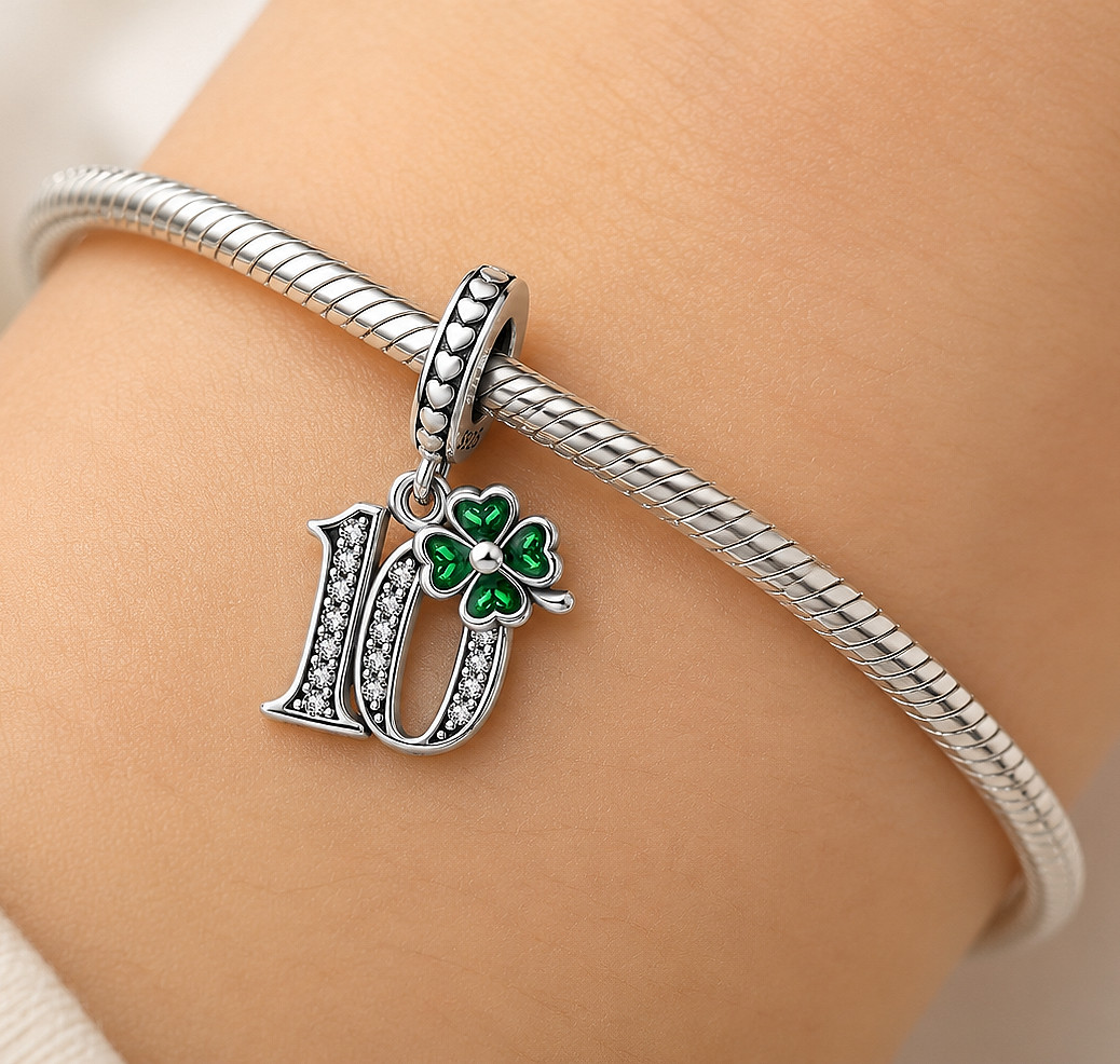 MariaFonte Bead Charm 10 Years 925 Sterling Silver Compatible Pendant