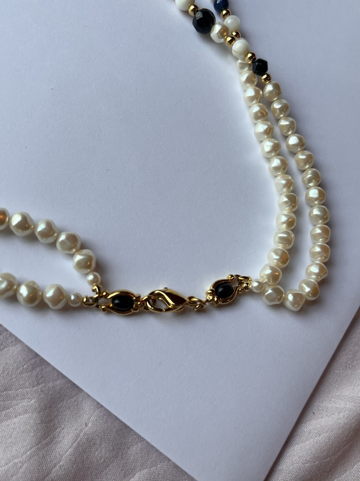 Liz Claiborne vintage double-strand necklace