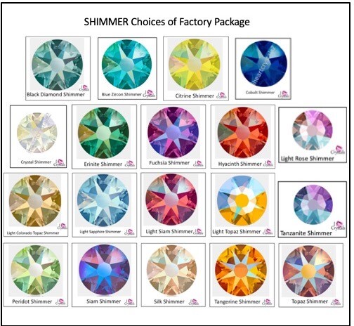 CRYSTAL SHIMMER 48ss 11mm IHC Austrian 2088 Flatback Rhinestones 12 pieces