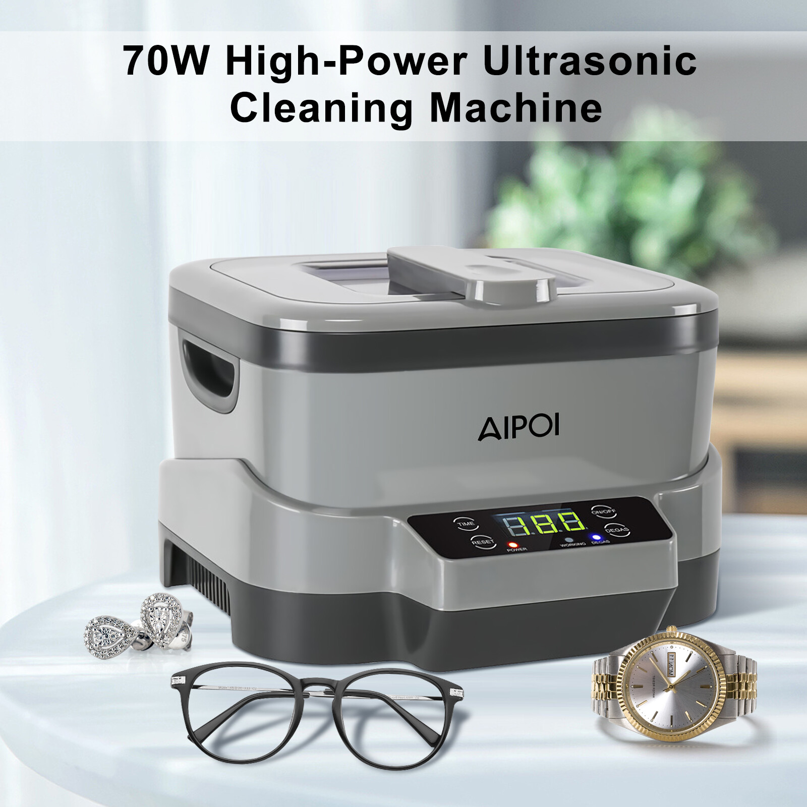 1200ML Ultrasonic Cleaner Detachable Ultrasonic Cleaning Machine with Timer US