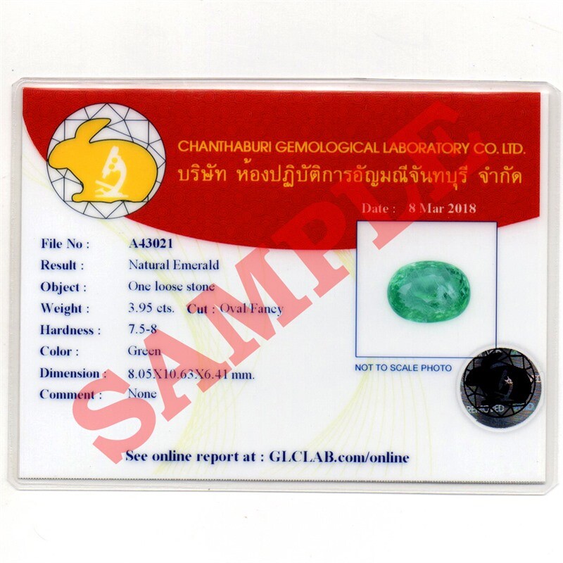 GLC Chanthaburi Gemological Laboratory Brief Report With Photo x1 (Service)