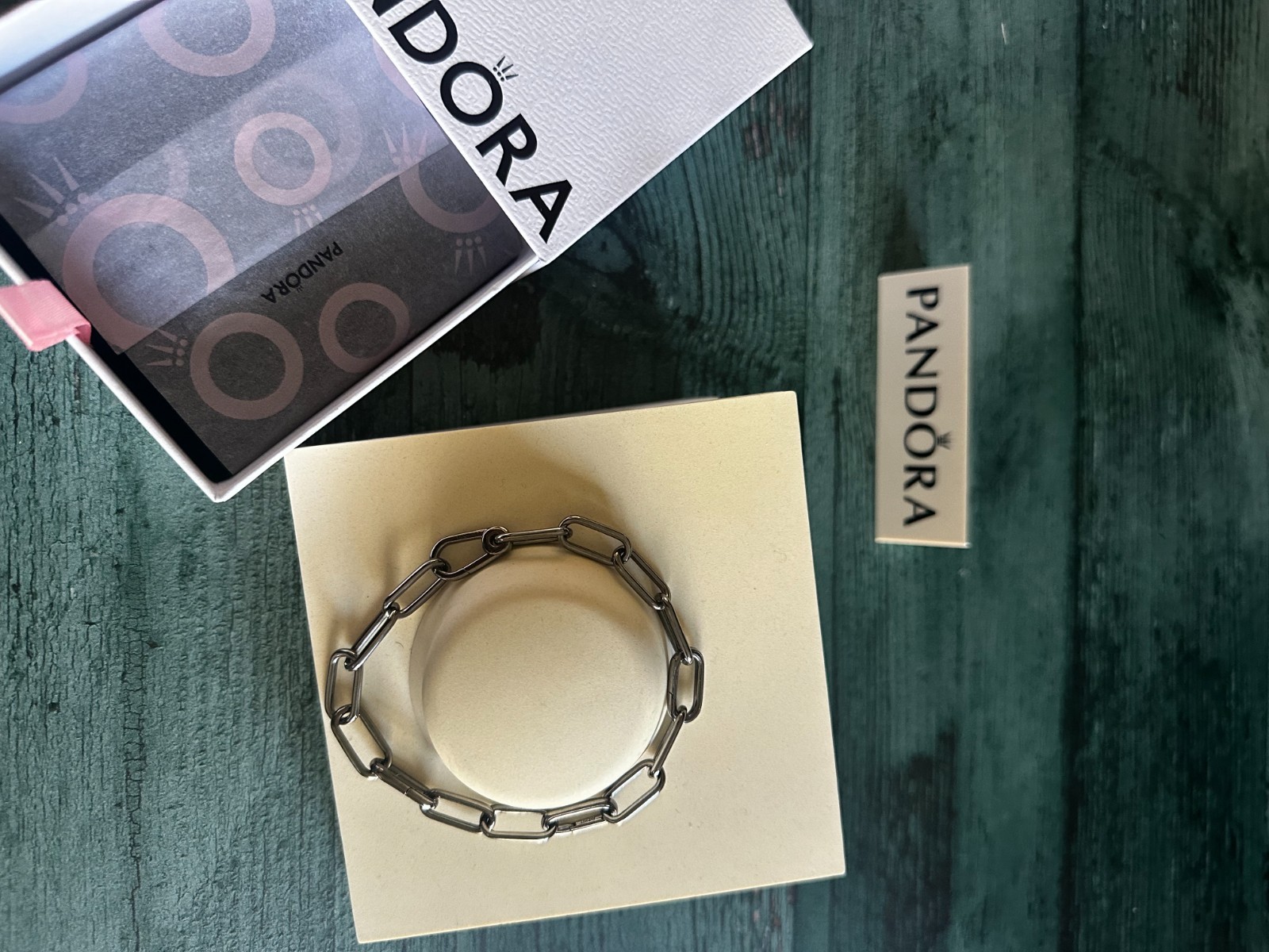 100% NEW PANDORA Me Style Ruthenium Link Chain Bracelet 549588C00 6.3 INCHES