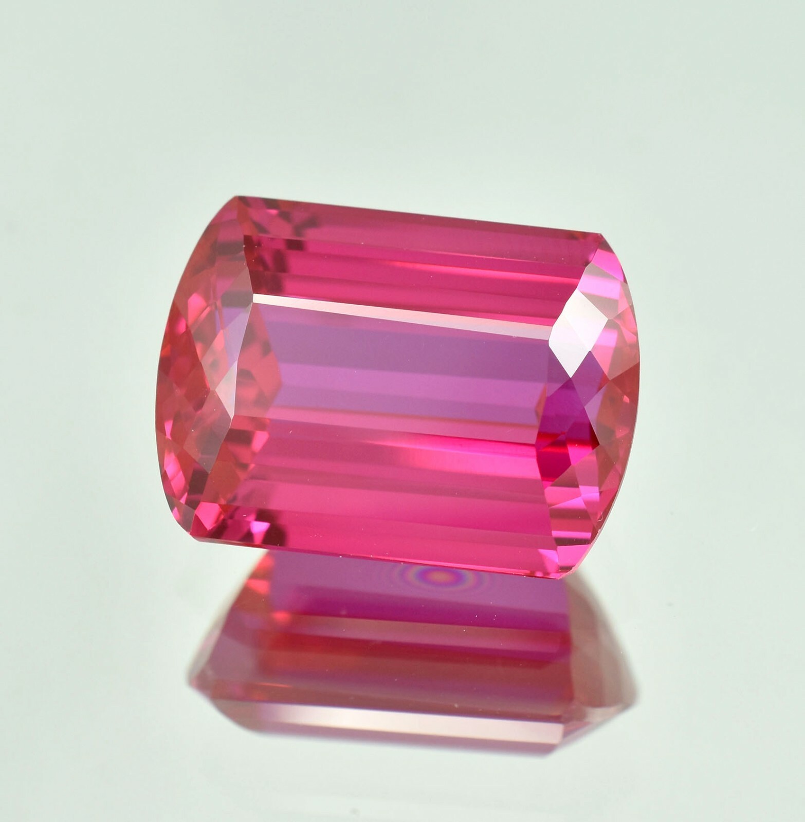 Natural Flawless Ceylon Pink Sapphire 24.75 Ct Fancy Cushion Cut Loose Gemstone